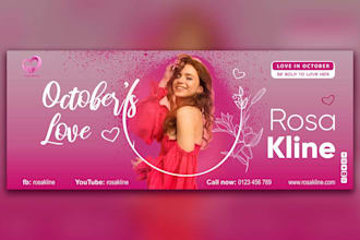 design facebook cover, youtube banner and twitter header