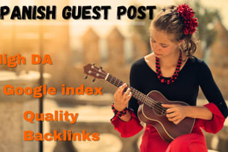 do spanish guest post on high da with quality backlinks