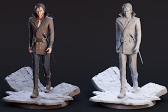 make 3d printable character model