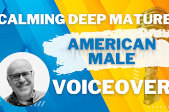 provide a comforting and fun male american voiceover for your next project