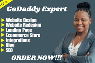 godaddy website design, godaddy website redesign, godaddy seo fast