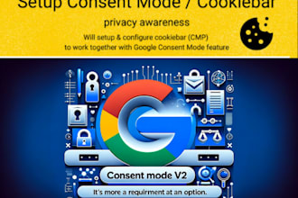 setup cookie banner with gdpr for consent mode v2 via googel tag manager