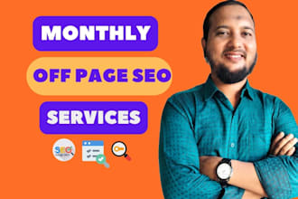 do monthly off page SEO services or manual link building backlinks