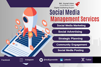 be your social media marketing manager and personal assistant