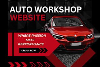 design dynamic auto workshop website  where passion meets performance