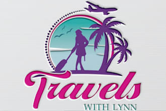 create an expert and classic travel logo design for you