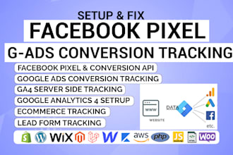 setup meta facebook pixel api google ads conversion tracking in 6 hrs