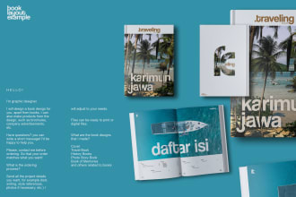 design layout, magazine, ebooks, travel book, cover design, workbooks, and pdf