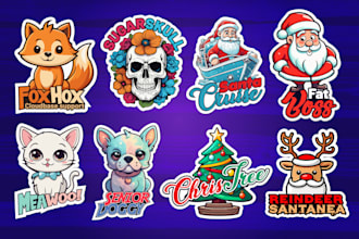 design custom cartoon sticker, badge, decals patch emoticon