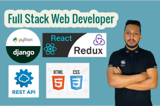construct your full stack websites using django rest api react html