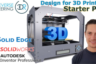 design 3d printed parts in inventor, solidworks
