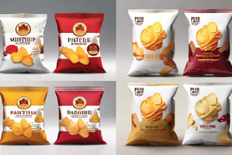 do labels for chips, potato chips, chili, food items packaging designs