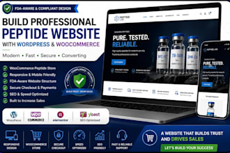 build fda compliant peptide website woocommerce peptide website peptide website