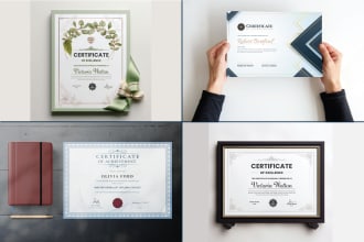 design certificate templates diplomas or award certificates in 24 hours