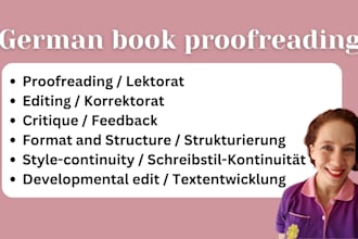 proofread and edit your german book