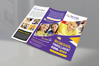 design business brochure, company profile, trifold brochure