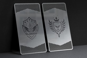 do bulk amount modern metal engraved and embossed card design