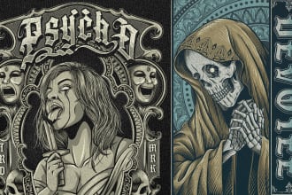 draw and artwork with chicano style