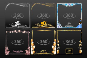 design custom 360 photo booth overlay photobooth template