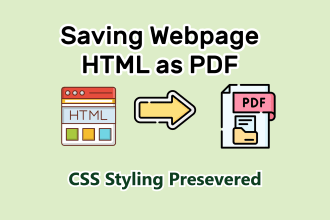 save webpages html to PDF