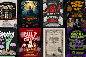 make your halloween and any flyers and poster in 5 hours