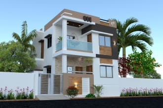 do 3d indian house and architect design using sketchup