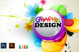 do graphic design, adobe photoshop editing and illustration art