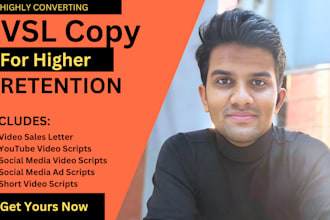 write eye catching video sales letter and video script copy