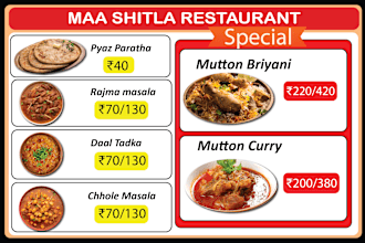 design indian restaurant menu boards, signage and posters