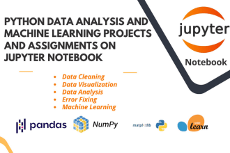 do python data analysis or machine learning projects on jupyter notebook