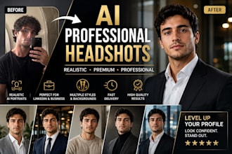 create realistic ai professional headshots
