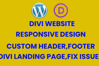 create header, footer, pages and full website in divi