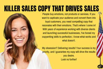 write converting sales copy for a sales page, landing page and ads