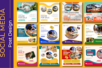 do attractive instagram post social media  banner ads design
