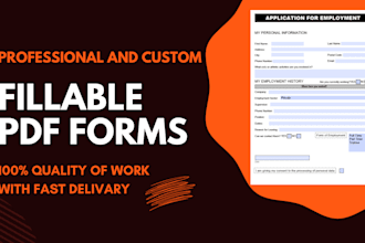 design professional and custom fillable PDF forms for your business