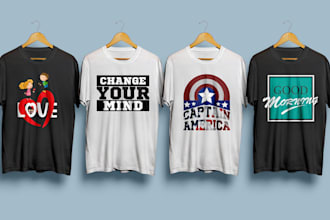 design modern typography t shirt