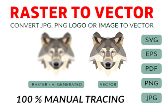 vectorize logo or image into high quality svg, eps and PDF