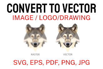 vectorize logo or image into high quality svg, eps and PDF