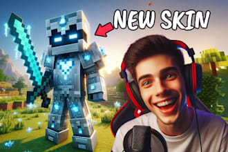 design minecraft thumbnail for youtube