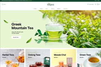 do tea shop buniess website