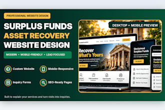 build a professional surplus funds asset recovery website