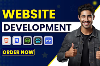 do website development as full stack web developer, backend frontend developer