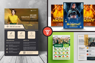 design urgent tax flyer or digital flyer and concert poster