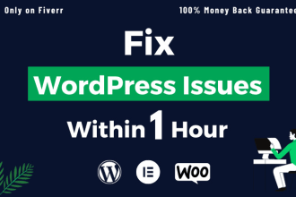 fix wordpress problems, errors, bugs and troubleshoot issues