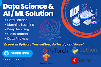 do data science, data analysis , machine learning , deep learning in python