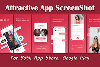 design app screenshots for app store and play store