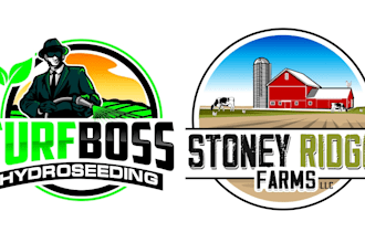 design modern awesome cow, farm logo