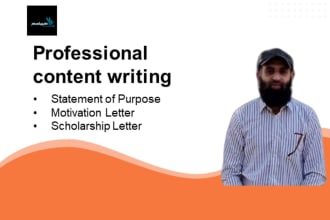 craft inspiring sop, motivation letter, cover letter for you