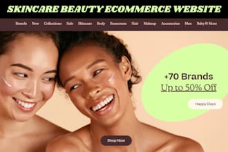 build skin care shopify store beauty website cosmetics spa website
