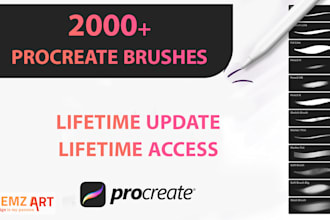 delivery 2000plus procreate brushes pack for procreate